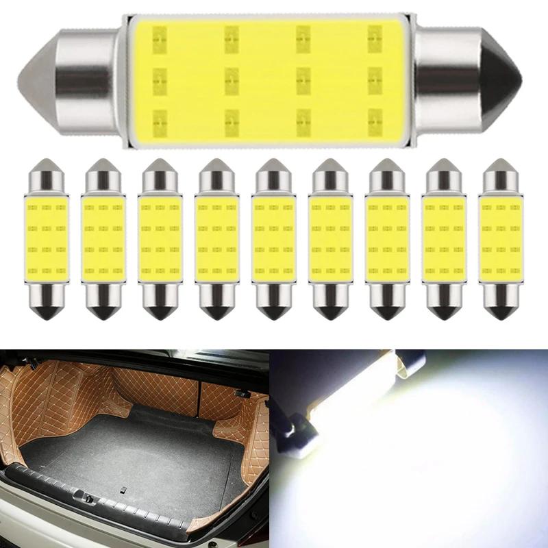 10/20/30/50 PCS C10W C5W LED   31/36/39/10MM COB 12V 7000K  ڵ ׸   ȣ Ʈũ 